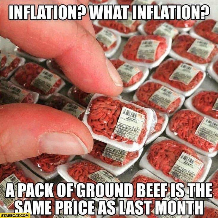 ground beef inflation meme