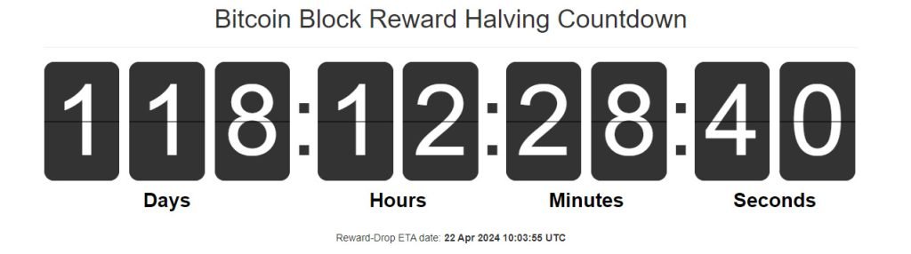 bitcoin halving countdown