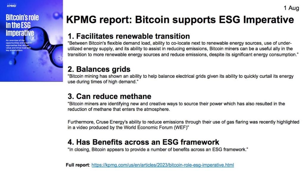 kpmg report bitcoin ESG