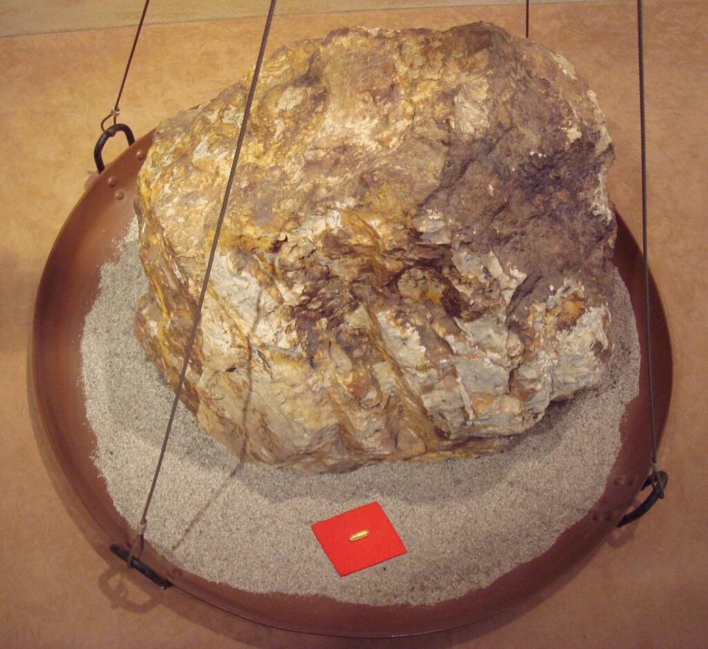 1178px Gold 30g for a 860kg rock