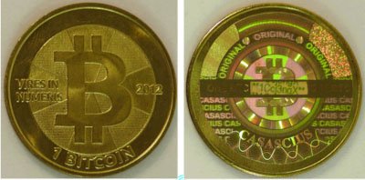 Casascius Bitcoin physical coin