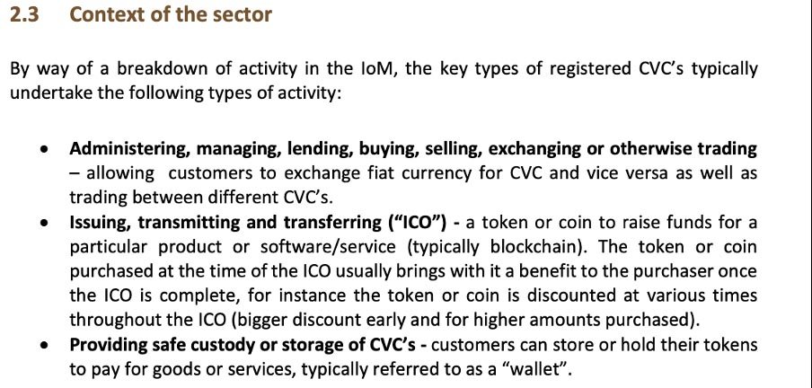 Context of bitcoin Sector on the Isle of Man