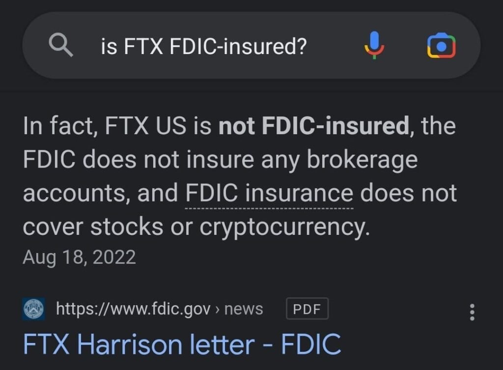 FTX FDIC Insured