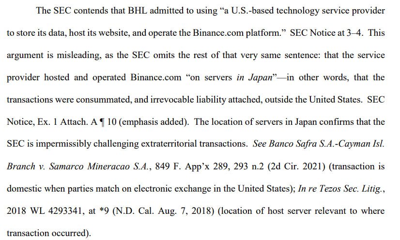 binance sec doj