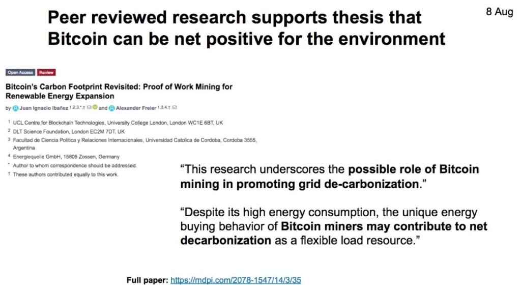 bitcoin ESG net positive 