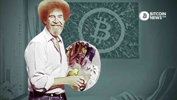 bob ross bitcoin art auction