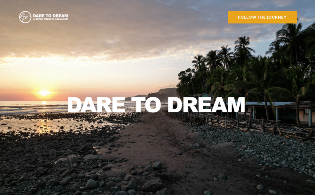 dare to dream movie homepage screenshot