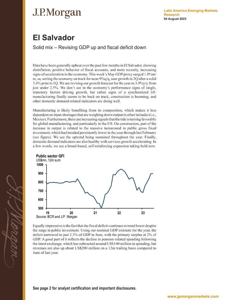 jpmorgan el salvador report