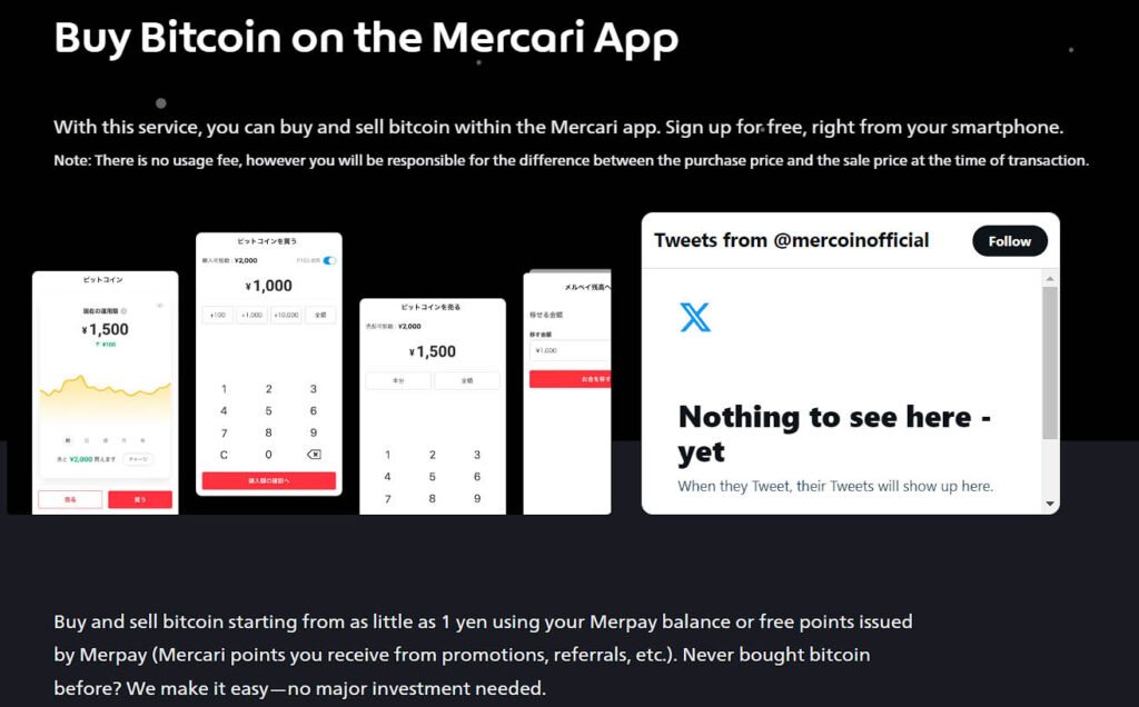 japanese mercari marketplace app bitcoin