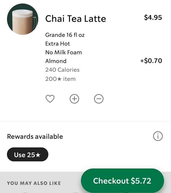 starbucks chai latte