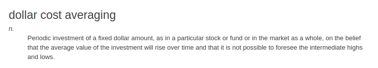 what is dollar cost averaging DCA definition