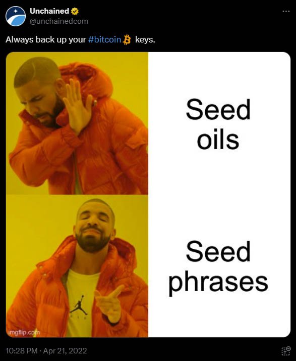 seed oils seed phrase