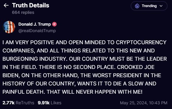 truth social trump bitcoin