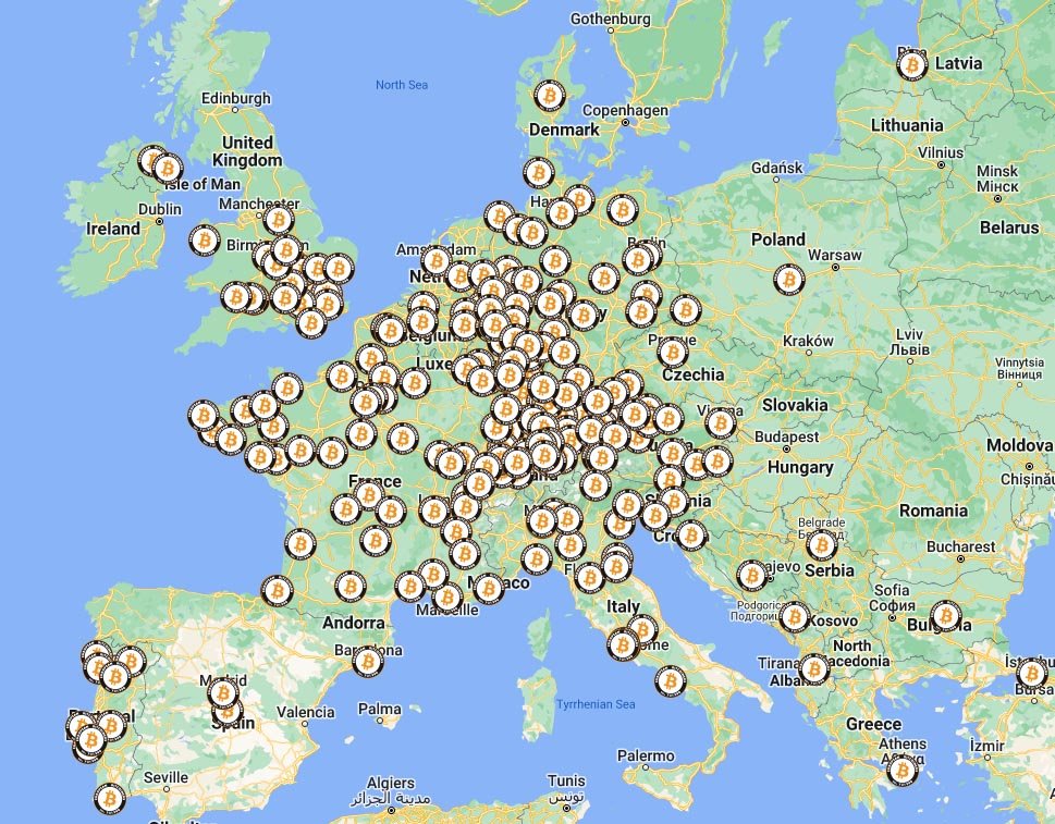 businesses in europe accepting bitcoin