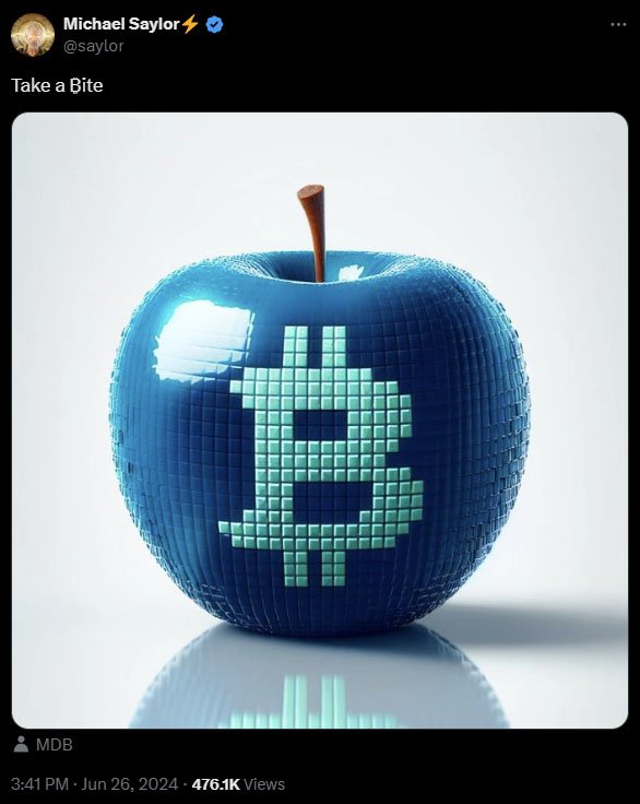 michael saylor apple bitcoin