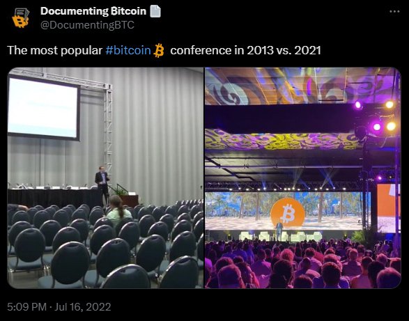 most popular bitcoin conferences 2013 vs 2021