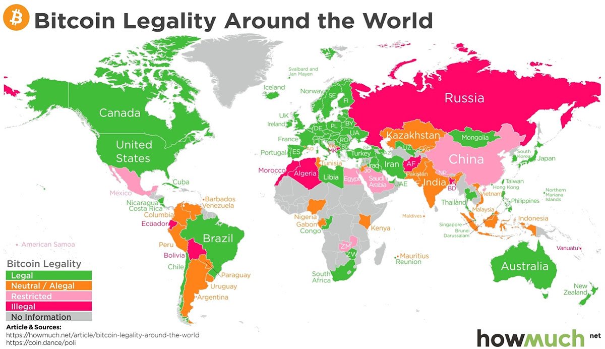 bitcoin legality map