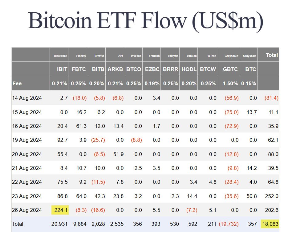 Blackrock bitcoin etf inflows aug27