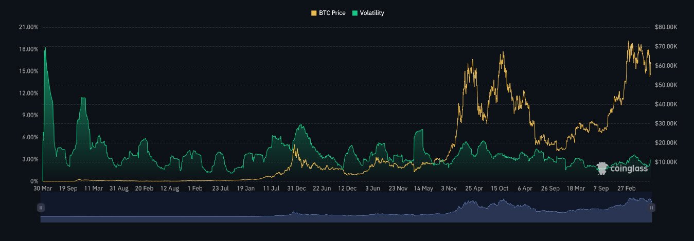 bitcoin volatility history