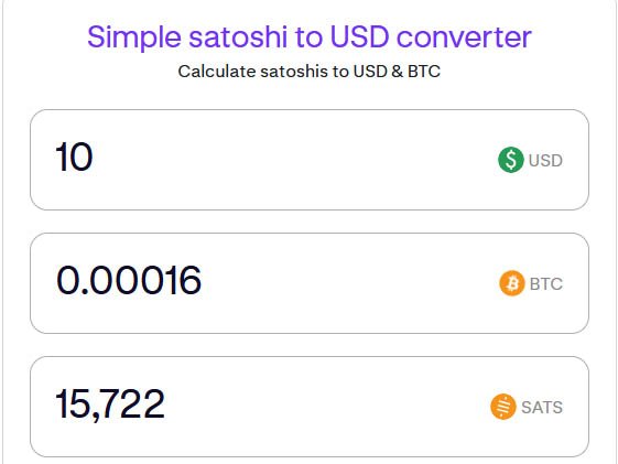 simple bitcoin calculator