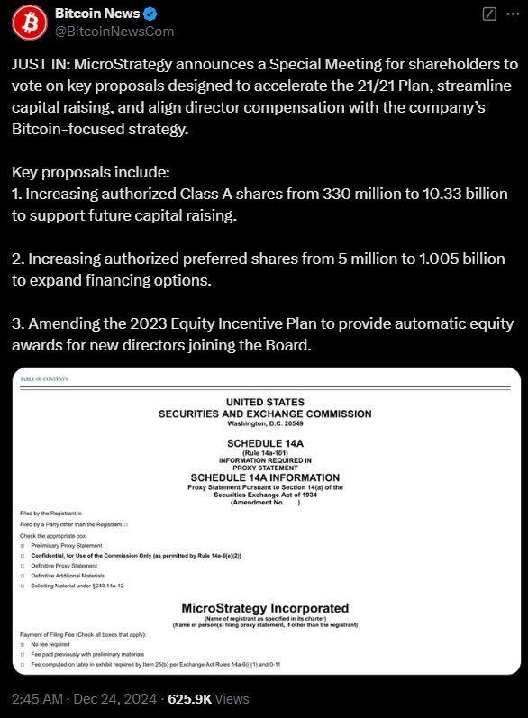 microstrategy bitcoin accumulation 21/21 plan shareholder meeting