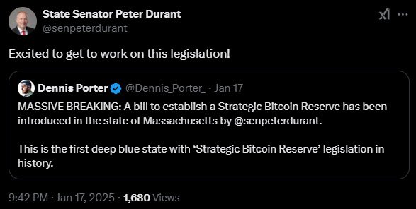 peter durant bitcoin reserve bill