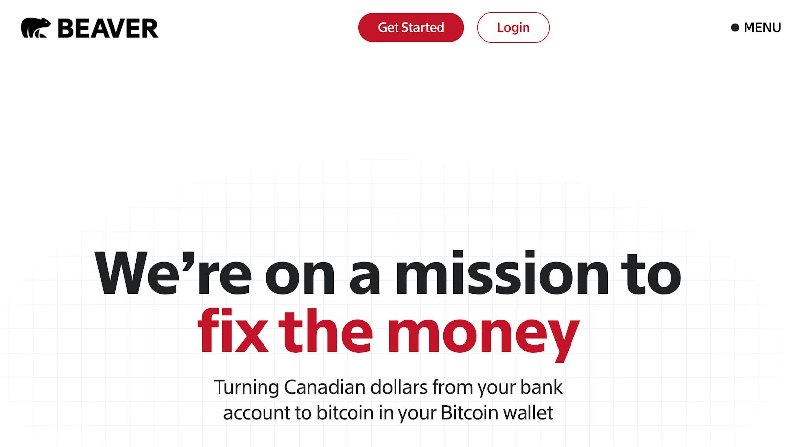 beaver bitcoin homepage