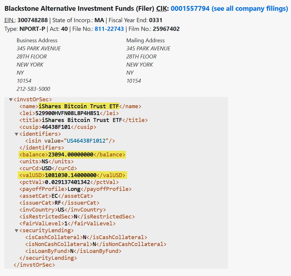 blackstone ibit investment