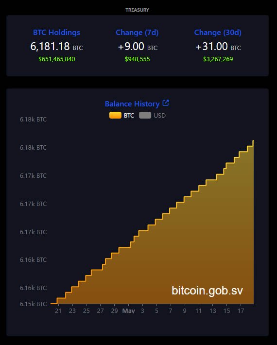 Panama City Considers Creating a Bitcoin Reserve 1 el salvador bitcoin reserves 18 may 2025
