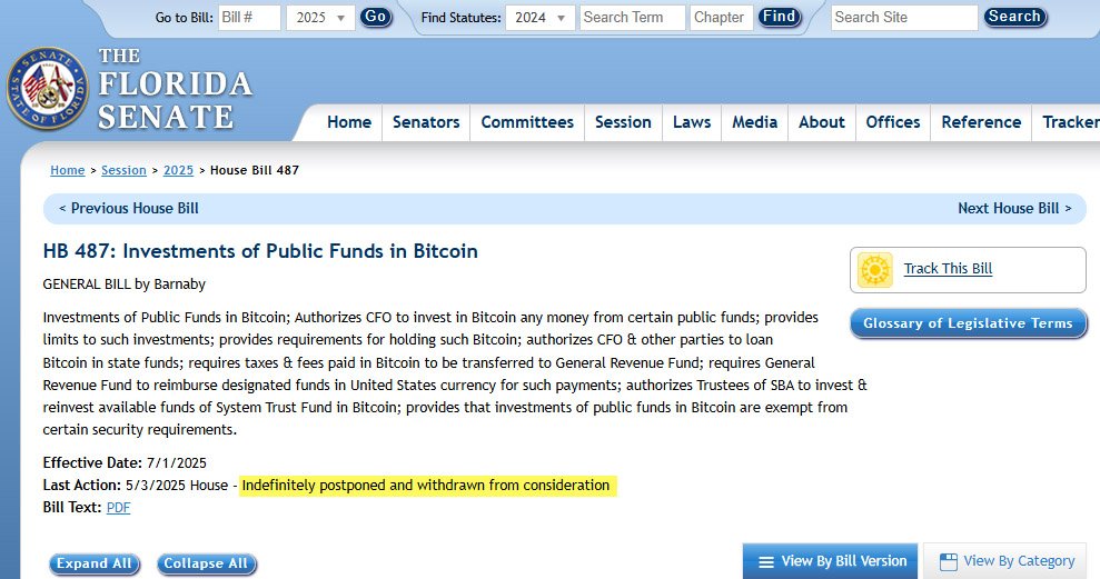 Florida Bitcoin Reserve Bills "Indefinitely Postponed" 1 florida-bitcoin-reserve-bill