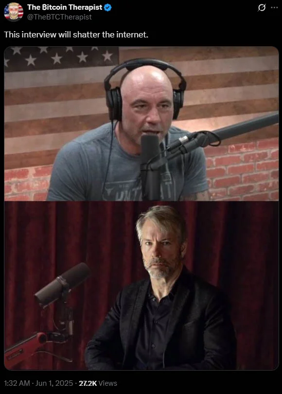Michael Saylor Wants to Talk Bitcoin with Joe Rogan 1 the bitcoin therapist saylor joe rogan